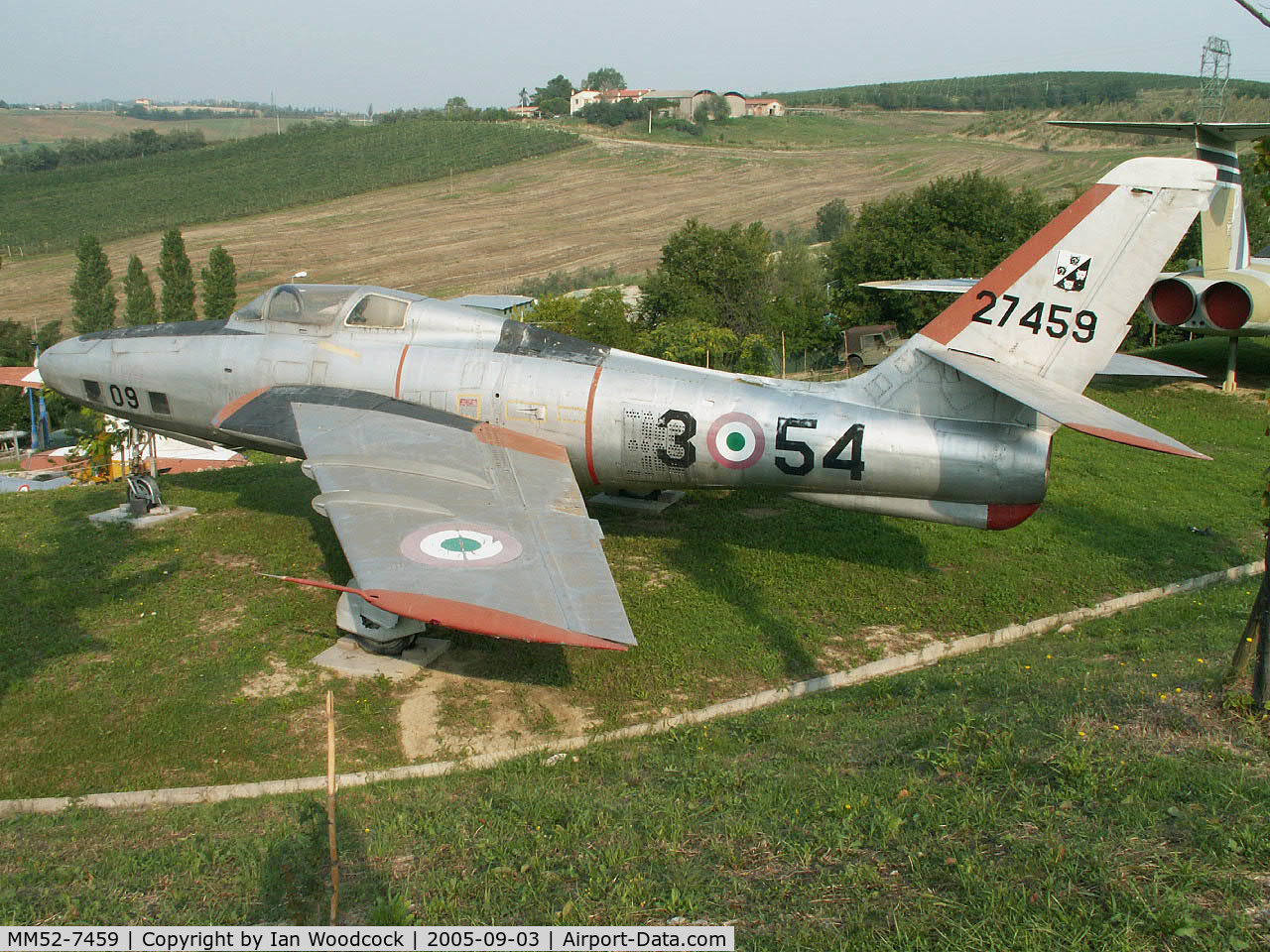 MM52-7459, 1952 Republic RF-84F Thunderflash C/N Not found (52-7459), Republic RF-84F/Preserved/Cerbailoa,Emilia-Romagna