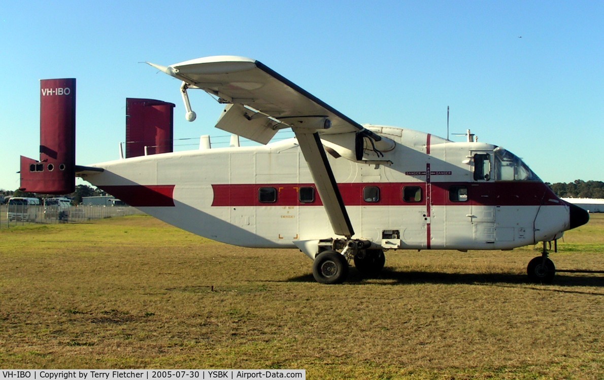 VH-IBO, 1971 Short SC-7 Skyvan 3-100 C/N SH.1916, Shorts Skyvan