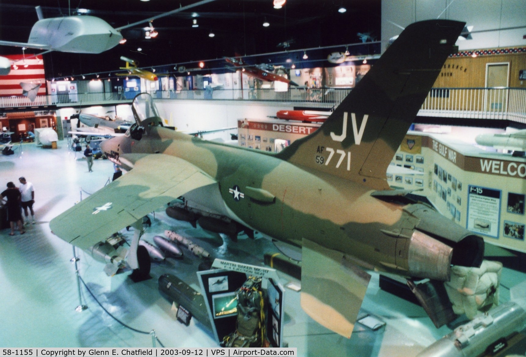 58-1155, 1960 Republic F-105D Thunderchief C/N D10, F-105D at the USAF Armament Museum