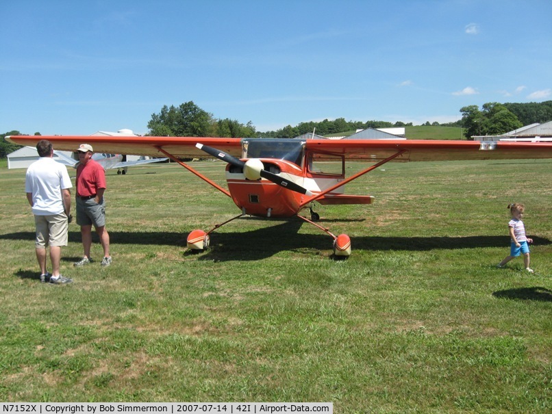 N7152X, 1961 Cessna 150A C/N 15059252, At the Zanesville, OH fly-in breakfast & lunch