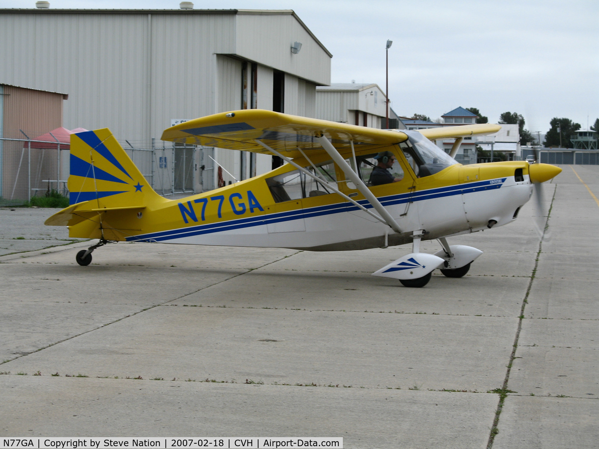 N77GA, 2003 American Champion 7GCAA Citabria C/N 471-2003, Ocean Air F/S 7GCAA visting from Watsonville @ Hollister (CA) Municipal