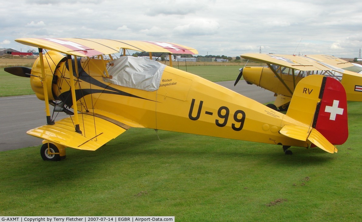 G-AXMT, 1938 Bucker Bu-133C Jungmeister C/N 46, Bucker Bu 133 wears markings U-99