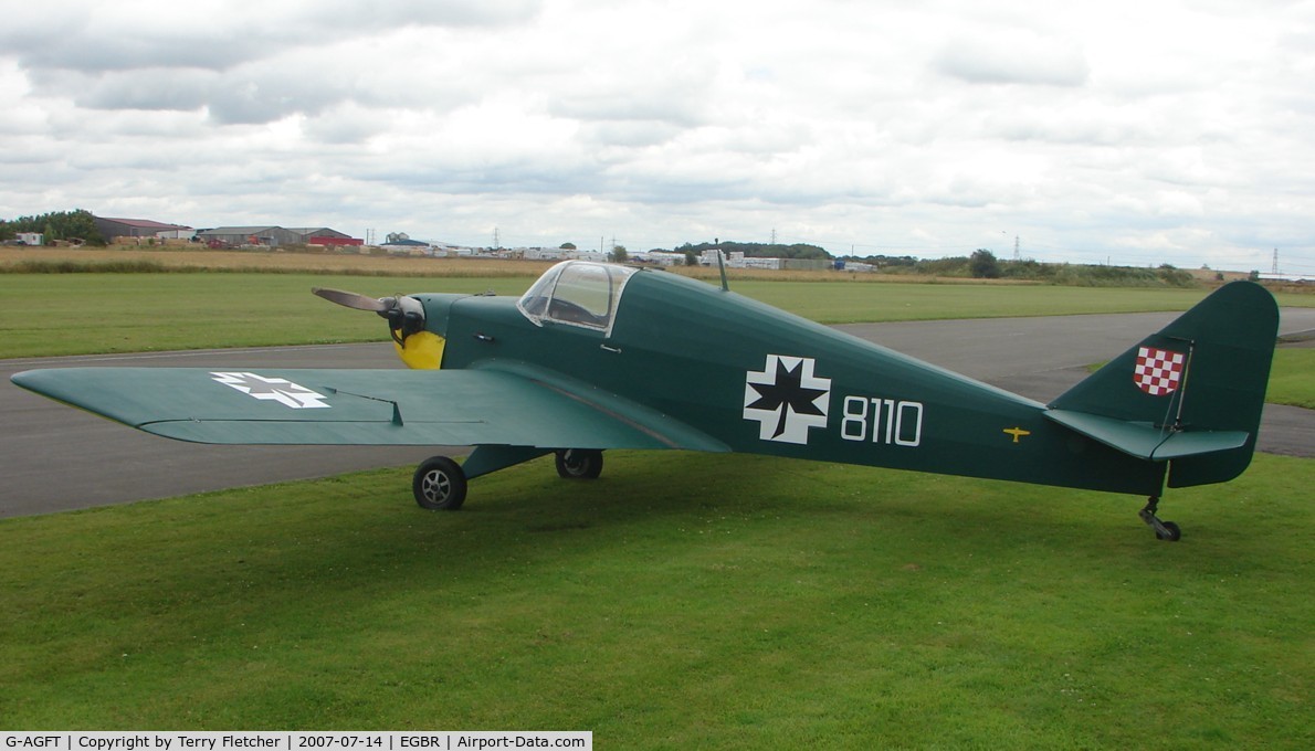 G-AGFT, 1941 Avia (Lombardi) FL3 C/N 176, Avia FL3 wears markings Croation 8110