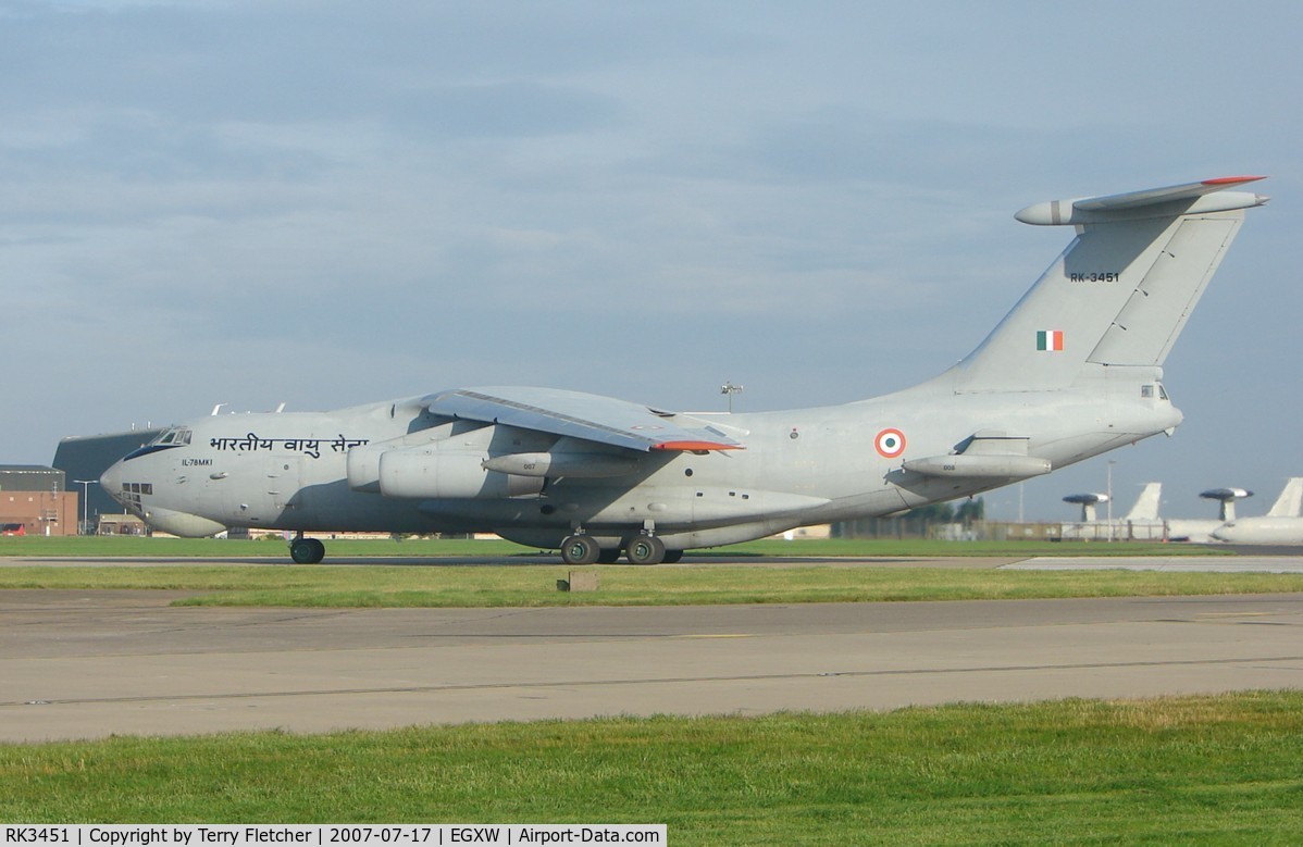 RK3451, Ilyushin Il-78 C/N 003425855, Ilyushin Il-78 of Indian Air Force - first UK visit