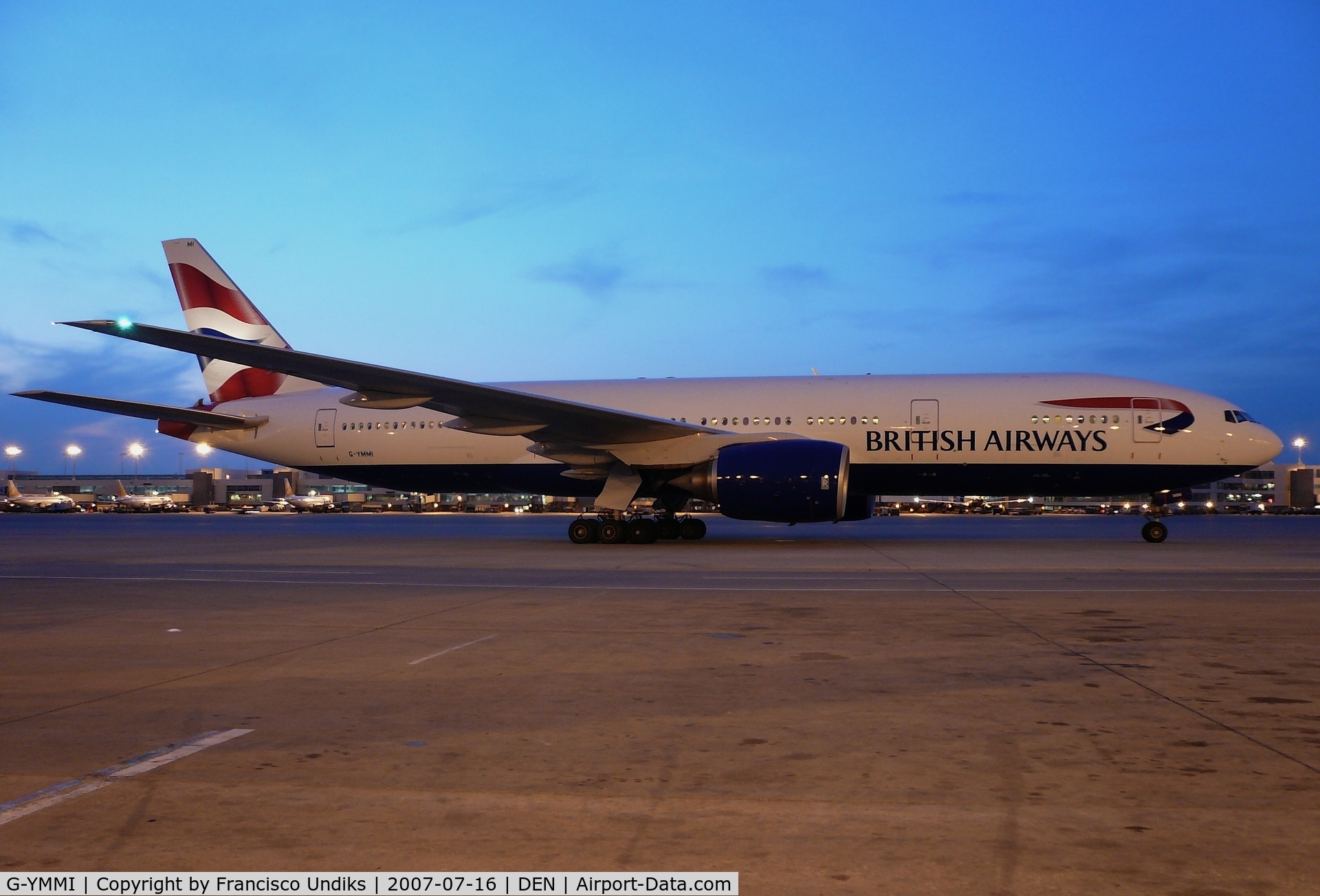 G-YMMI, 2000 Boeing 777-236 C/N 30310, Brittish Airways 777 going to LHR.