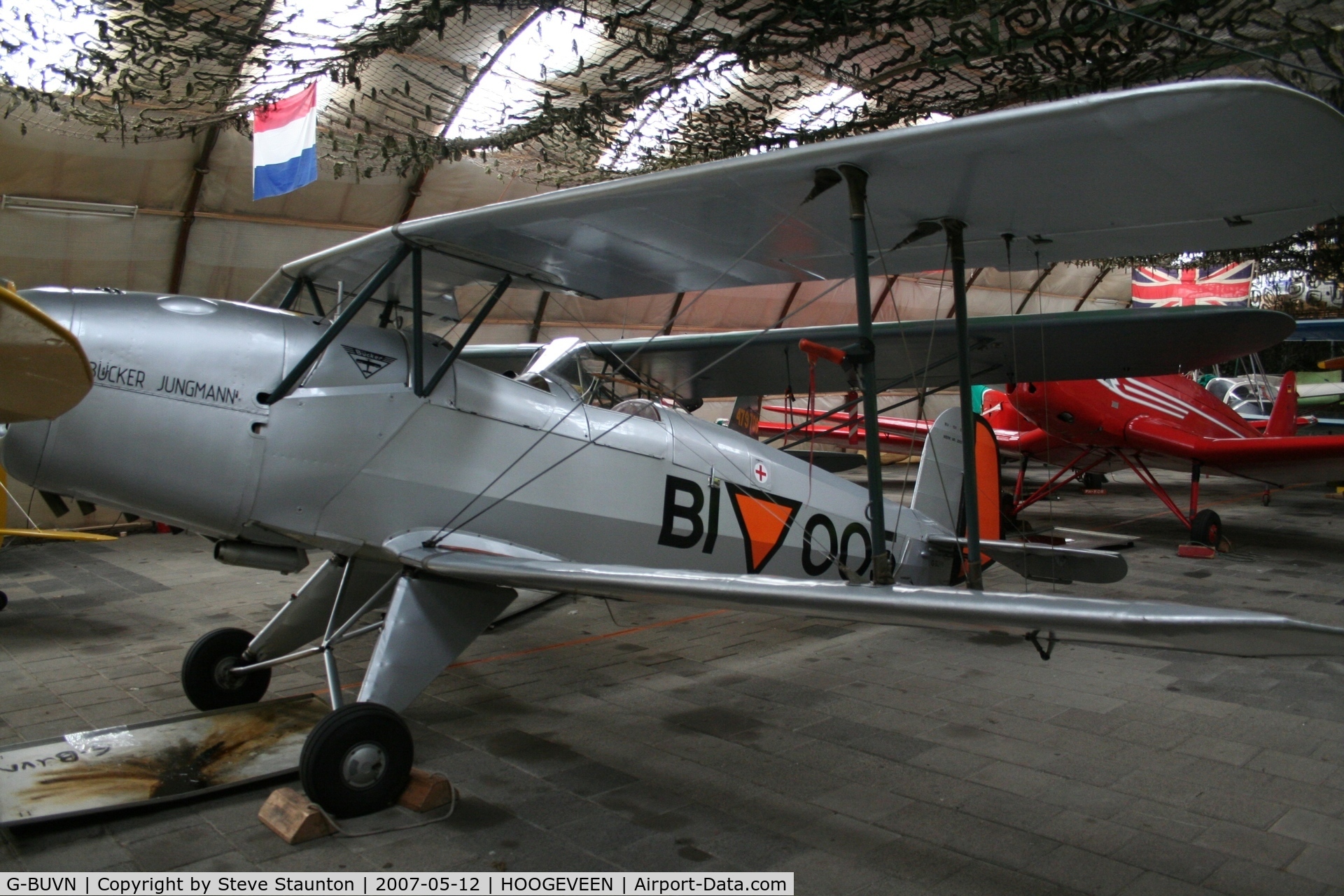G-BUVN, 1951 CASA 1-131E Srs 2000 Jungmann C/N 2092, Taken on an Aeroprint tour May 2007 @ Hoogeveen