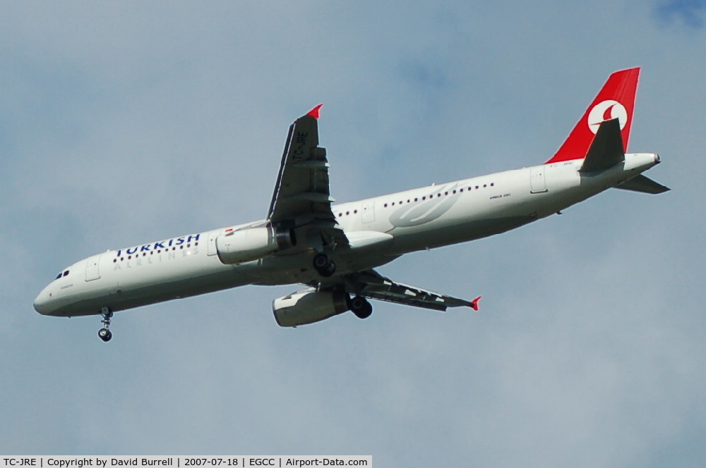 TC-JRE, 2007 Airbus A321-231 C/N 3126, Turkish Airlines - Landing