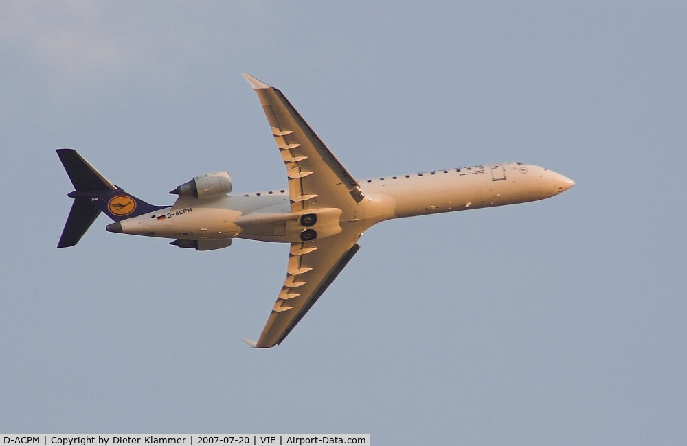 D-ACPM, 2003 Bombardier CRJ-701ER (CL-600-2C10) Regional Jet C/N 10080, Climbing out from RWY29