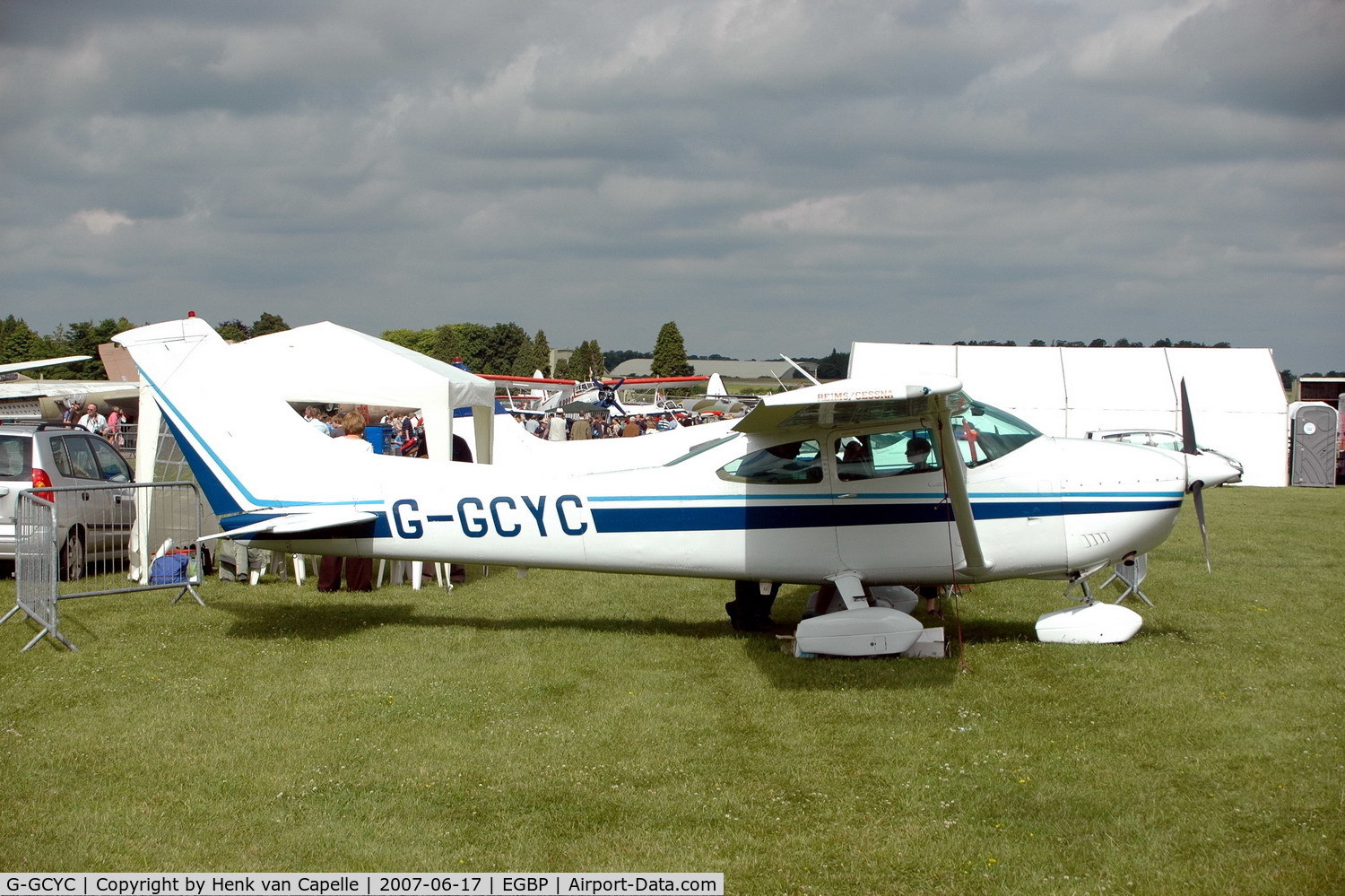 G-GCYC, 1980 Reims F182Q Skylane C/N 0157, Parked at Kemble airfield