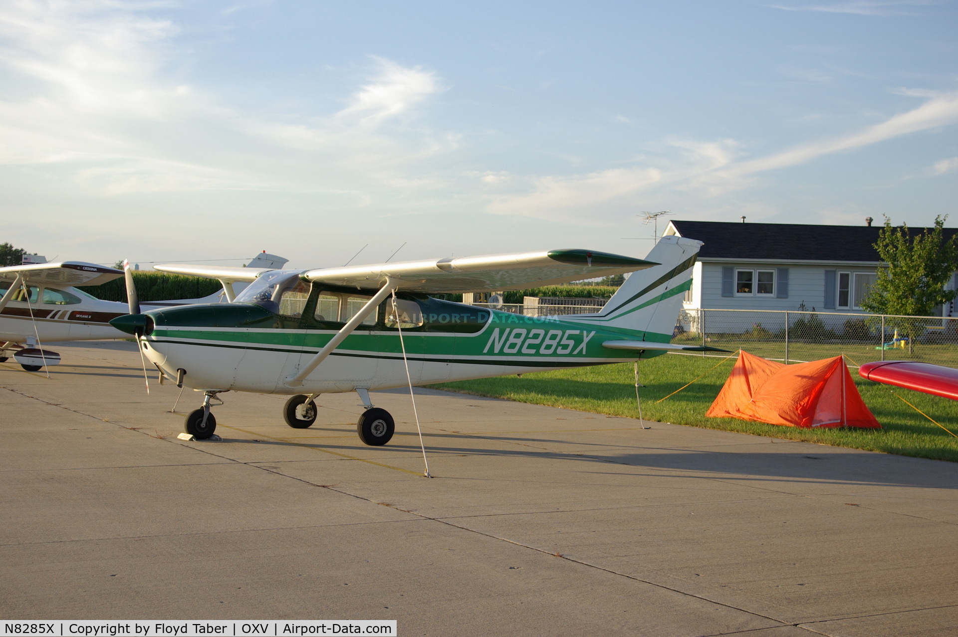 N8285X, 1961 Cessna 172C C/N 17248785, Stop for the evening