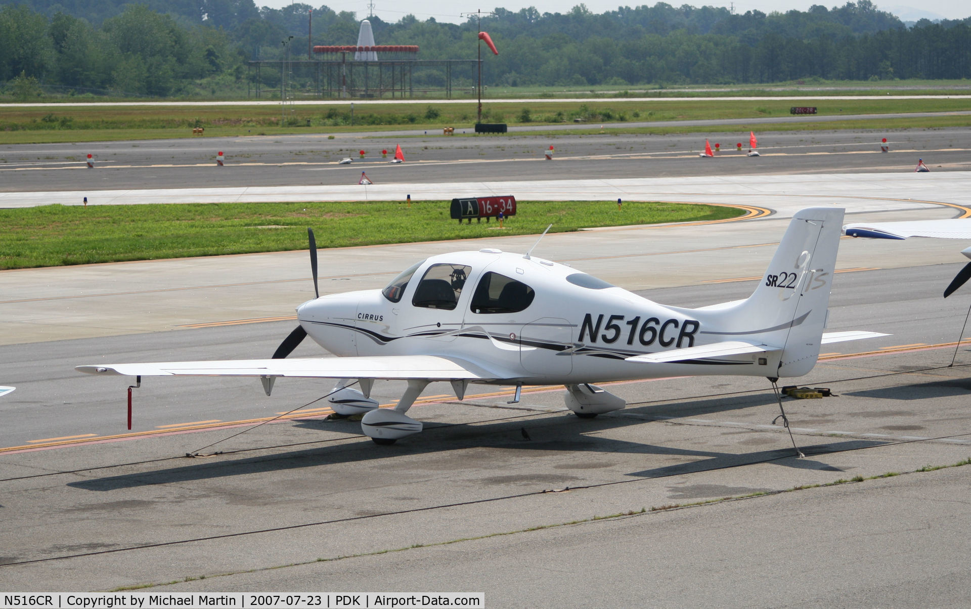 N516CR, 2005 Cirrus SR22 GTS C/N 1309, Tied down @ Epps Air Service