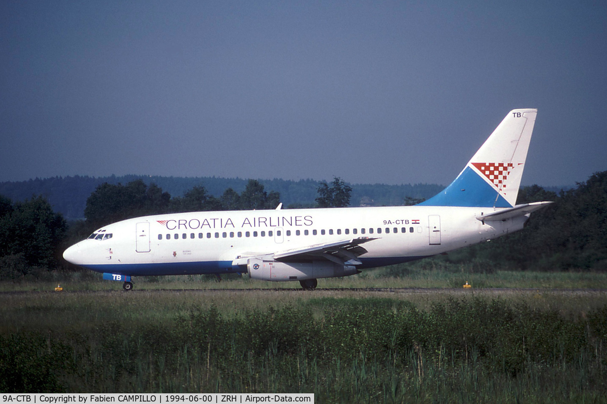 9A-CTB, 1980 Boeing 737-230 C/N 22116, Croatia Airlines