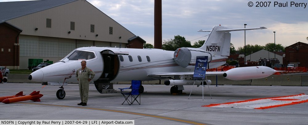 N50FN, 1977 Gates Learjet 35A C/N 070, One of L3's birds, with most of her gear displayed