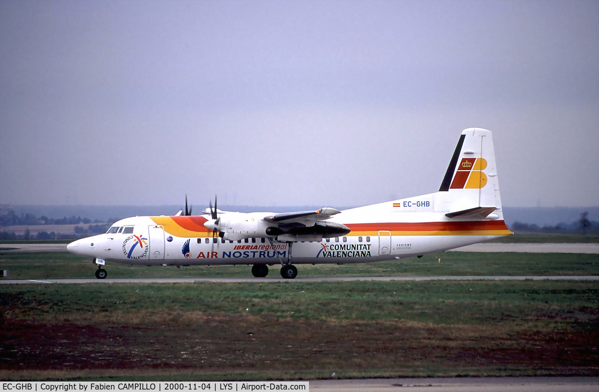 EC-GHB, 1992 Fokker 50 C/N 20257, Iberia RÃ©gional Air Nostrum