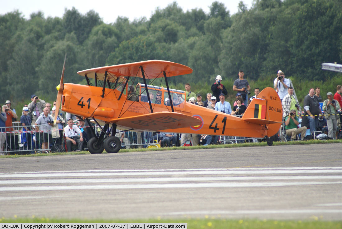 OO-LUK, Stampe-Vertongen SV-4B C/N 1183, OIE 2007.20 Years OCU.Photoshoot.Ex V-41 Belgian Air Force.
