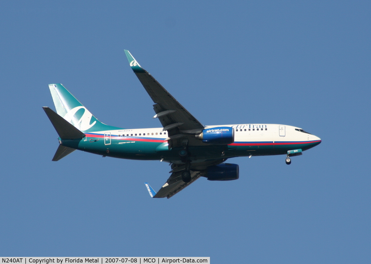 N240AT, 2005 Boeing 737-76N C/N 32657, Air Tran