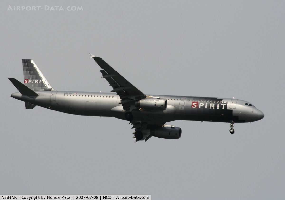 N584NK, 2001 Airbus A321-231 C/N 1408, Spirit