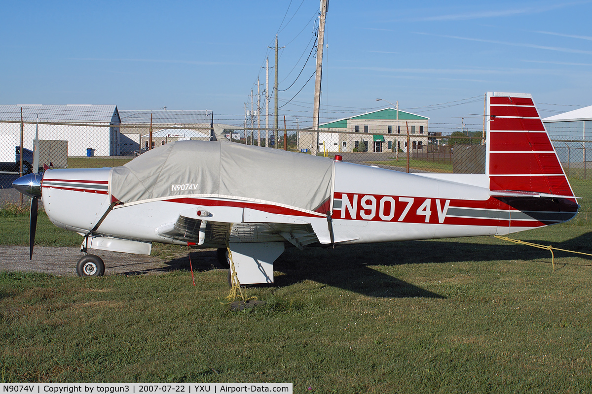 N9074V, 1968 Mooney M20F Executive C/N 690015, Parked at ESSO ramp.