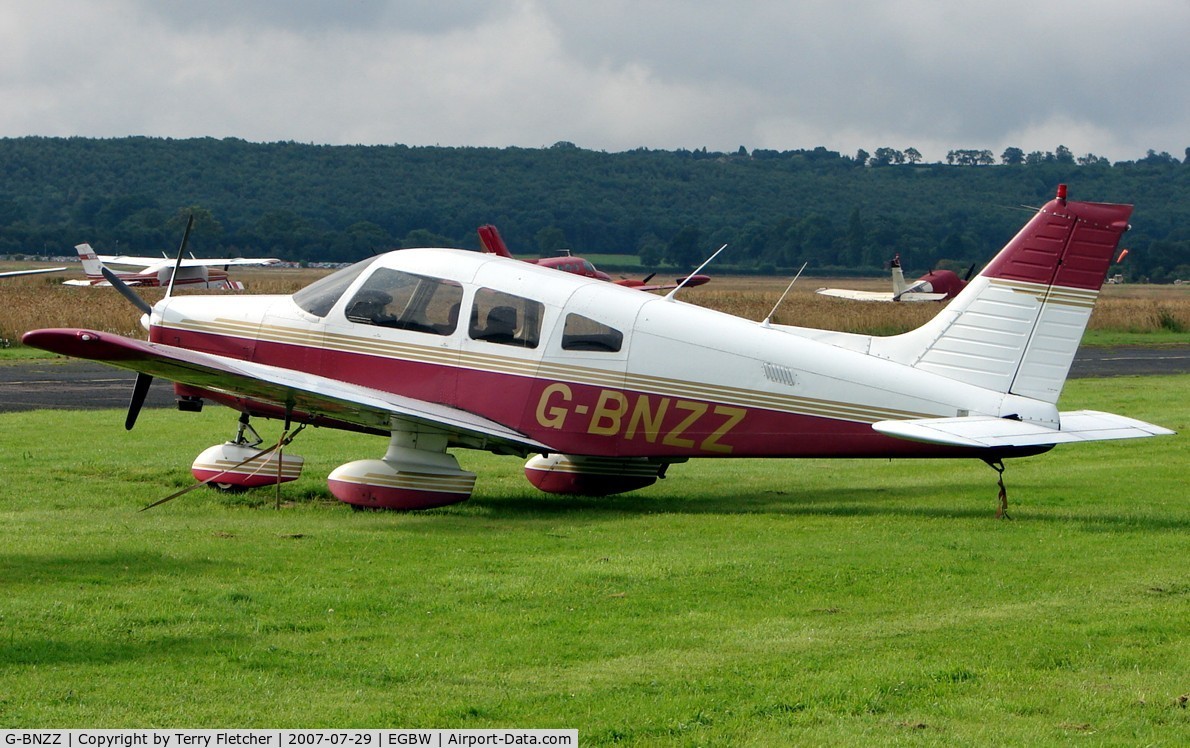 G-BNZZ, 1982 Piper PA-28-161 Cherokee Warrior II C/N 28-8216184, early Sunday morning at Wellesborne Mountford