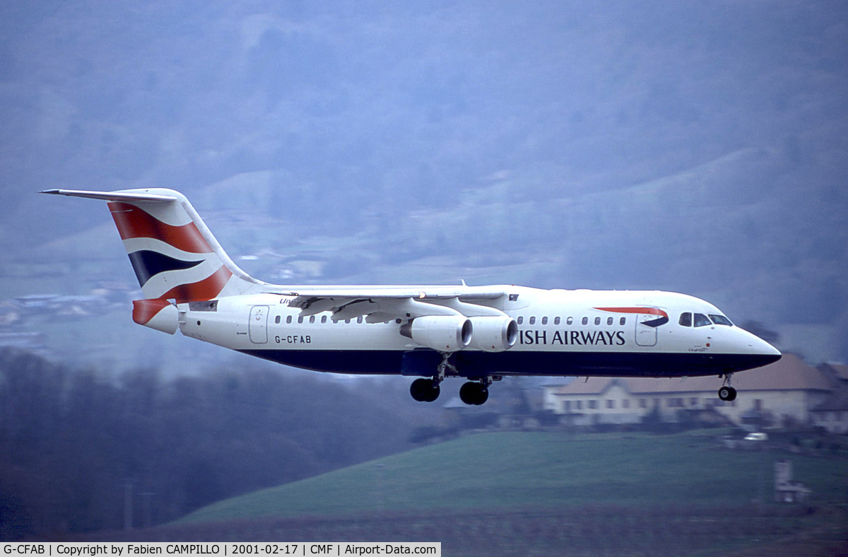 G-CFAB, 2000 British Aerospace Avro 146-RJ100 C/N E3377, British Airways CityFlyer