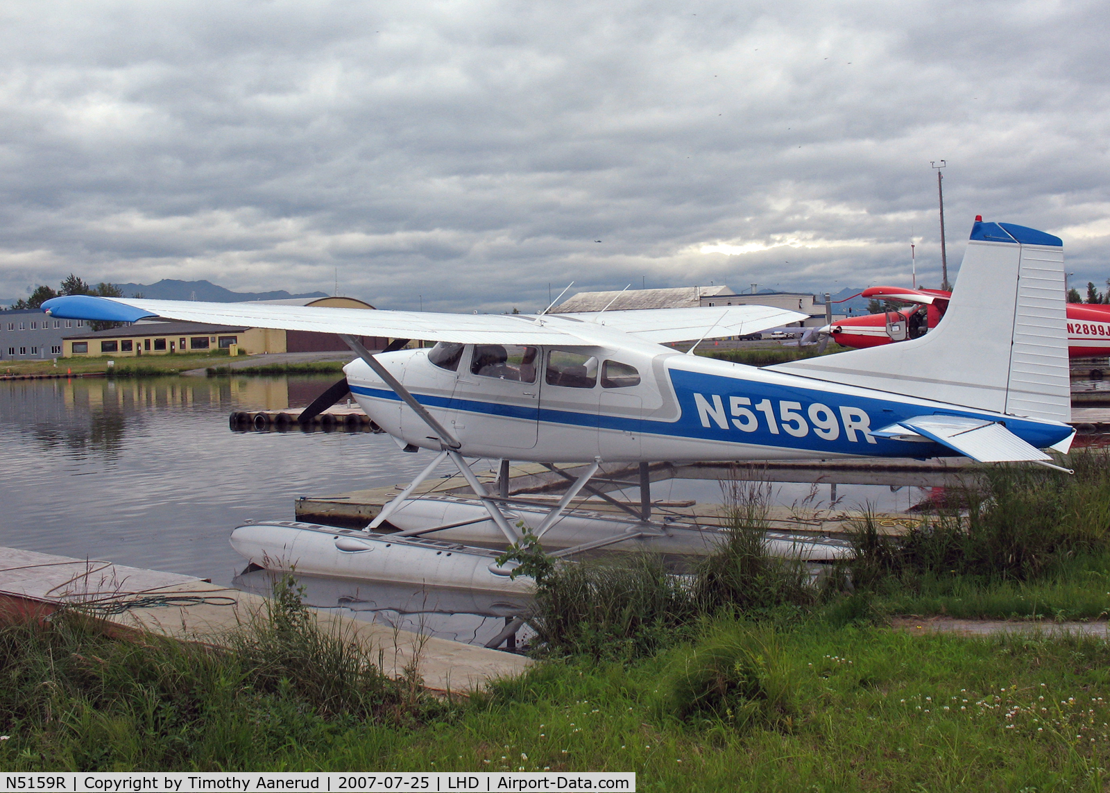 N5159R, 1976 Cessna A185F Skywagon 185 C/N 18503011, Moored at Lake Hood