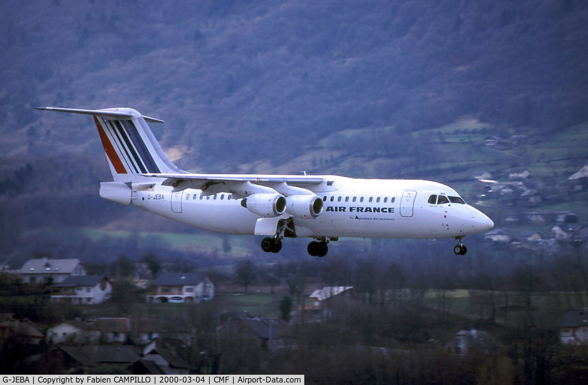 G-JEBA, 1990 British Aerospace BAe.146-300 C/N E3181, Air France - Jersey European