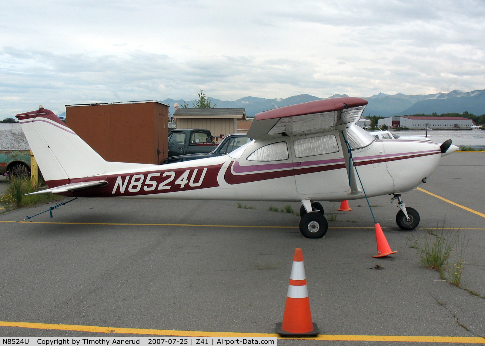 N8524U, 1964 Cessna 172F C/N 17252424, 1964 Cessna 172F Skyhawk, c/n 17252424, Tied down by Lake Hood