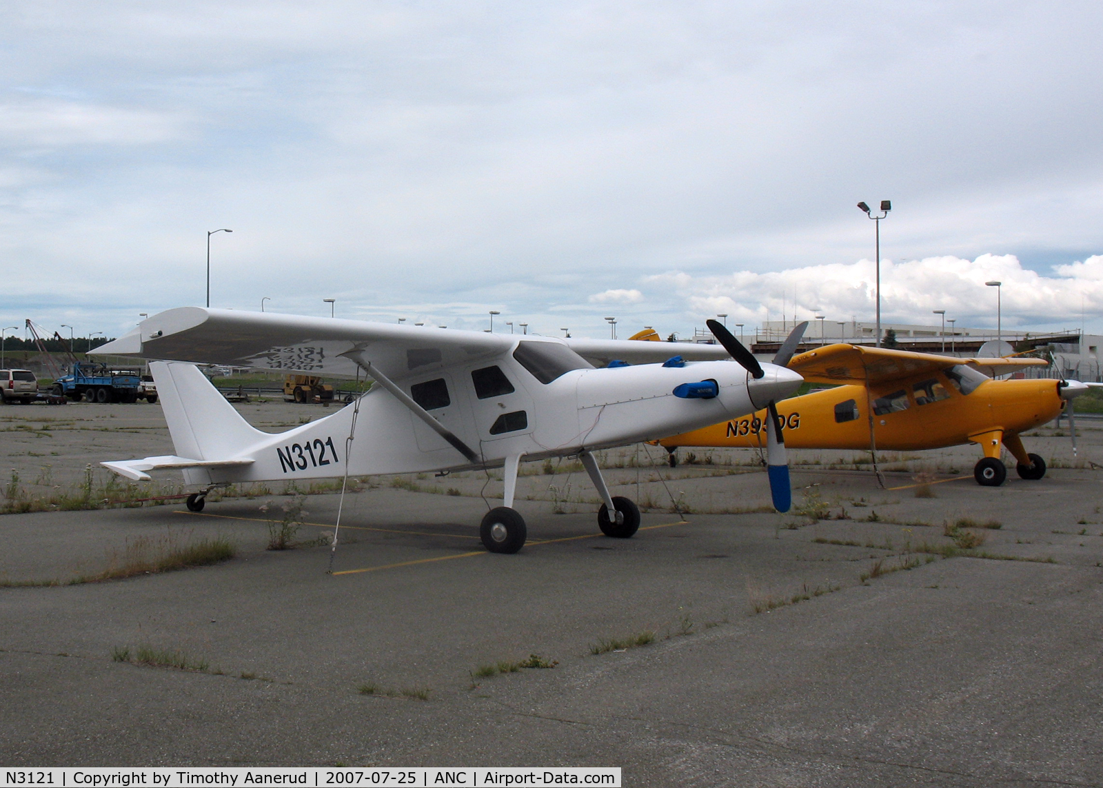 N3121, 2002 Aerocomp Comp Air 7SLX C/N 017273, General Aviation Parking area at Anchorage International