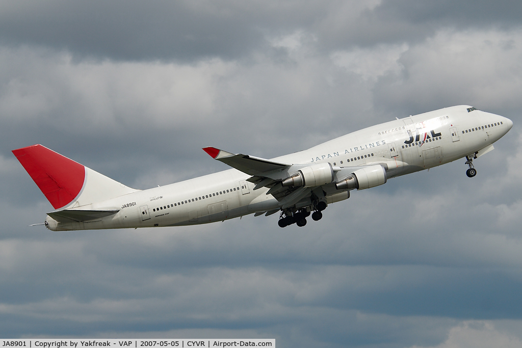 JA8901, 1992 Boeing 747-446 C/N 26343, Japan Airlines Boeing 747-400