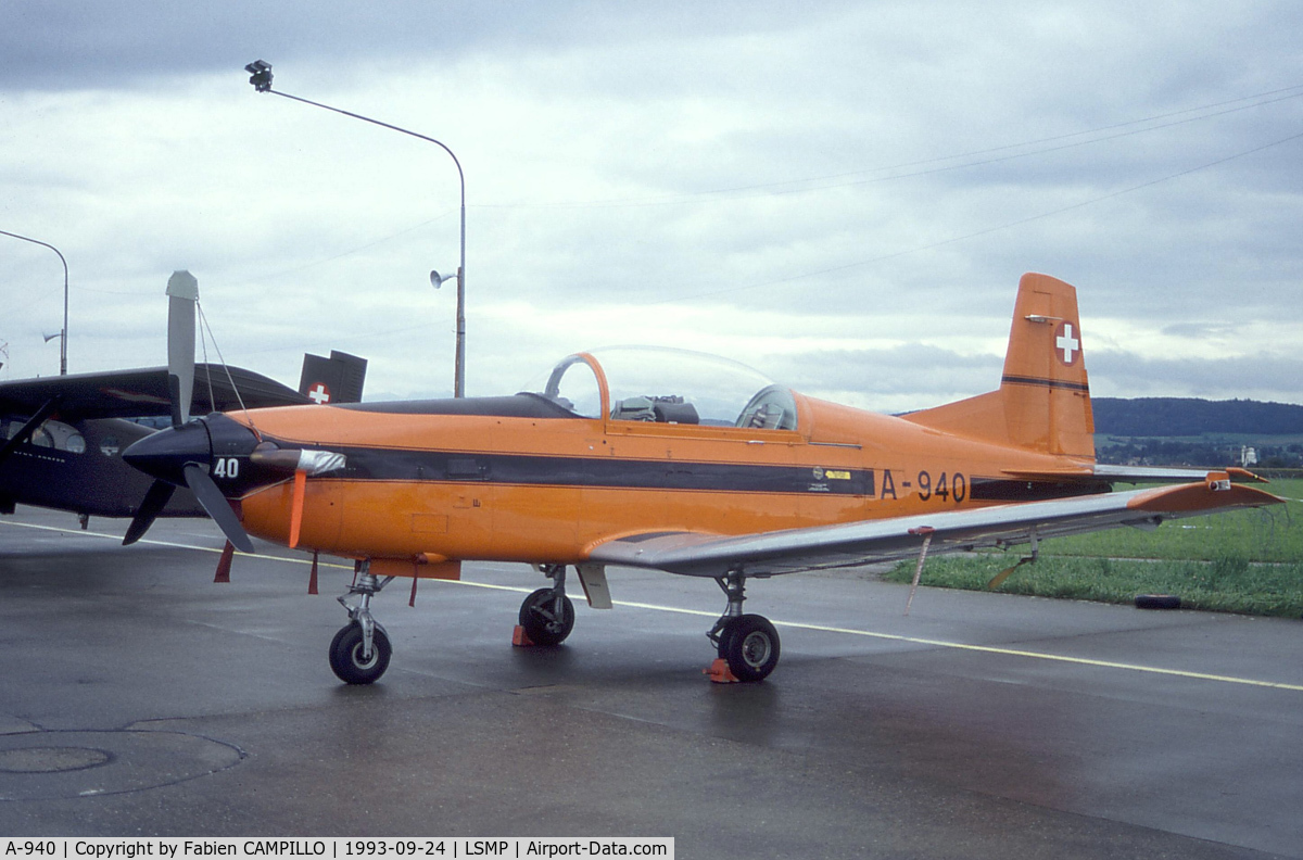 A-940, Pilatus PC-7 Turbo Trainer C/N 348, Switzerland Air Force