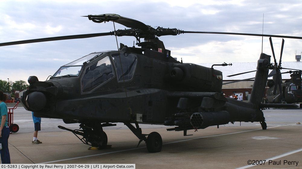 01-5283, 2001 Boeing AH-64D Longbow Apache C/N PVD283, AH-64D, with no FCR on the mast