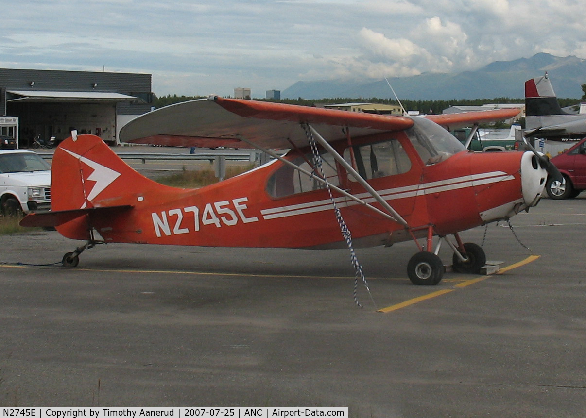 N2745E, 1946 Aeronca 7AC Champion C/N 7AC-6326, General Aviation Parking area at Anchorage International