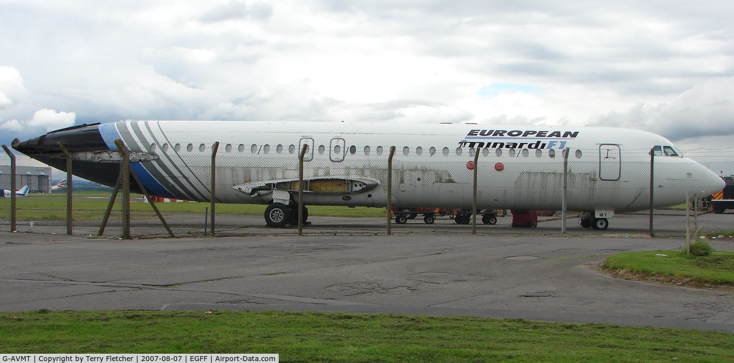 G-AVMT, 1968 BAC 111-510ED One-Eleven C/N BAC.147, All that remains of the aircraft once used by the Minardi F1 Team
