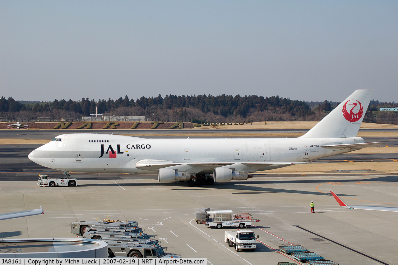 JA8161, 1983 Boeing 747-246B(SF) C/N 22990, At Narita