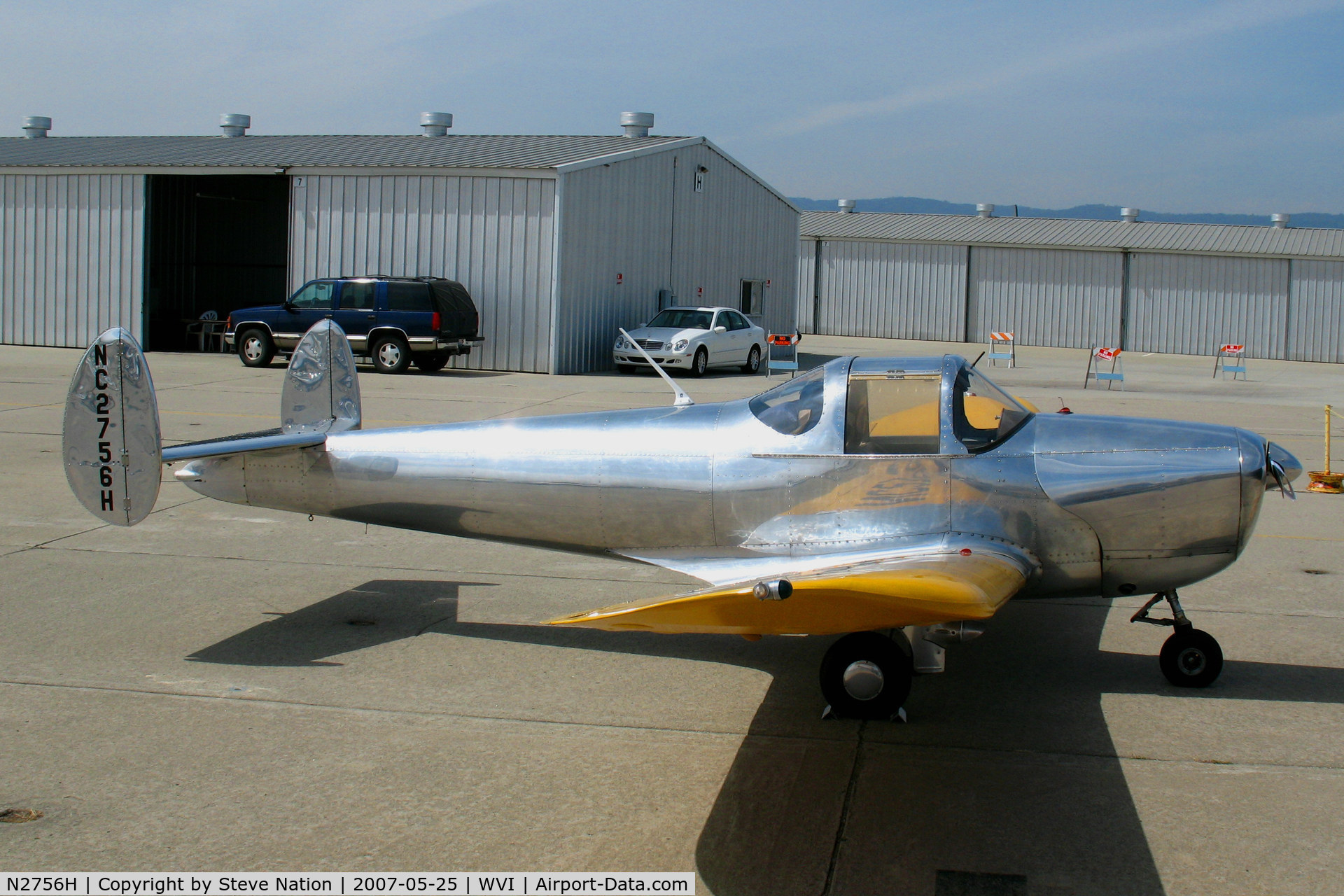 N2756H, 1946 Erco 415C Ercoupe C/N 3381, Mostly aluminum colored 1946 Ercoupe 415-C as 