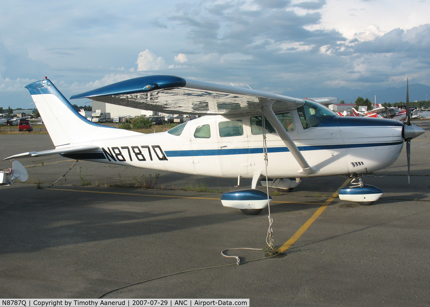N8787Q, 1976 Cessna U206G Stationair C/N U20603539, General Aviation Parking area at Anchorage International