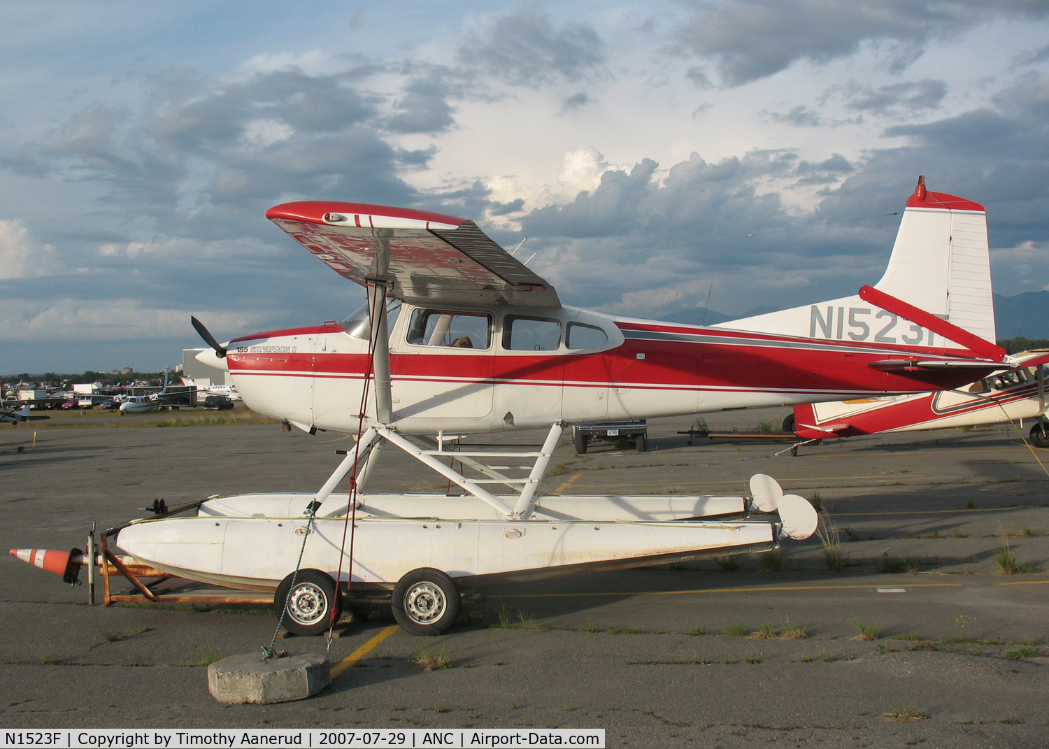 N1523F, 1965 Cessna 185D Skywagon C/N 185-0866, General Aviation Parking area at Anchorage International