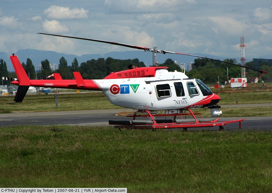 C-FTHU, 1996 Bell 206L-4 LongRanger IV LongRanger C/N 52176, This helicopter belonging to the CTV News TV channel covers the news in the Great Vancouver