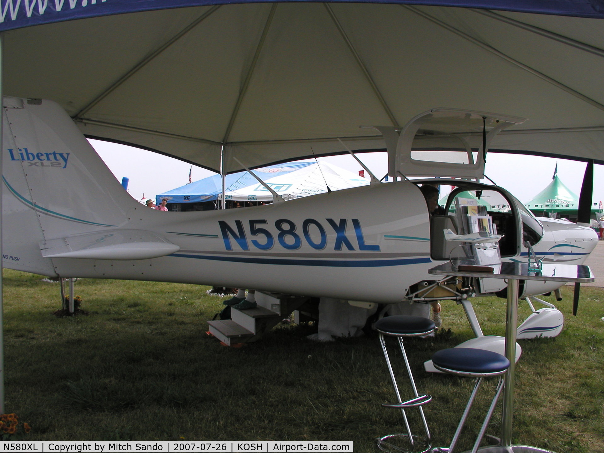 N580XL, 2007 Liberty XL-2 C/N 0066, EAA AirVenture 2007.