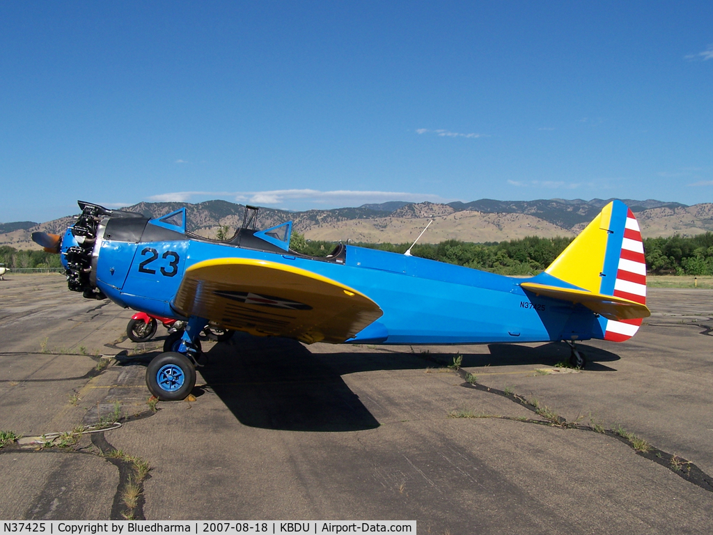 N37425, Fairchild (Aeronca) PT-23A Cornell C/N 4043AE, Parked for display at Boulder open house