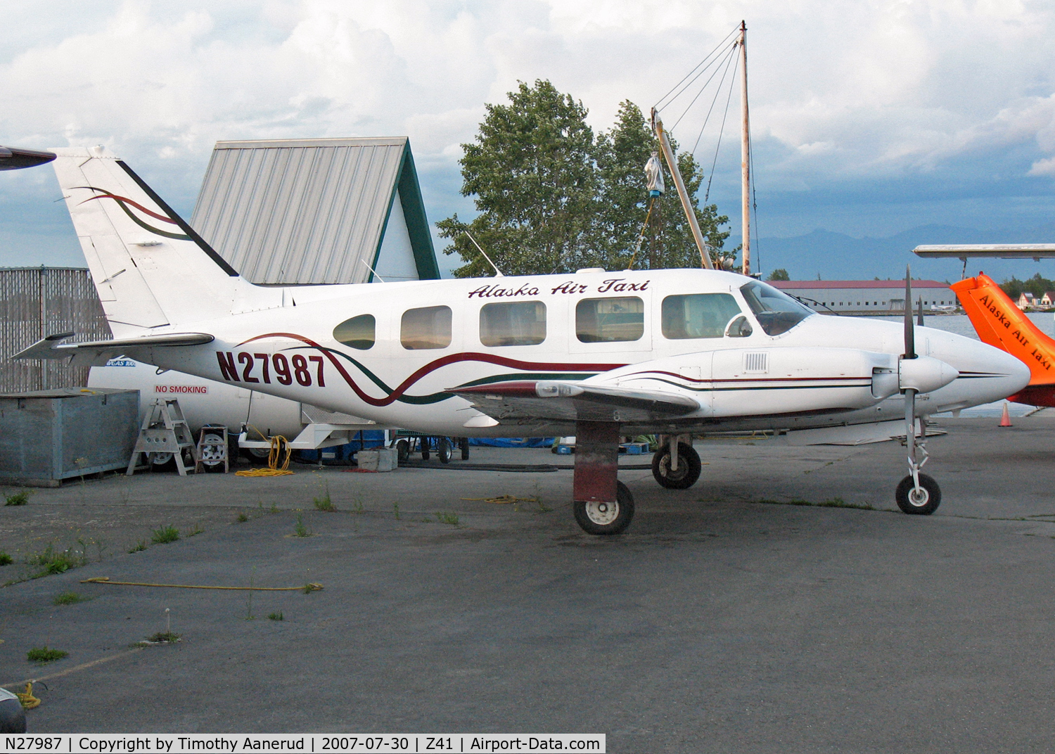 N27987, 1979 Piper PA-31-310 Navajo C/N 31-7912054, Parked by Lake Hood
