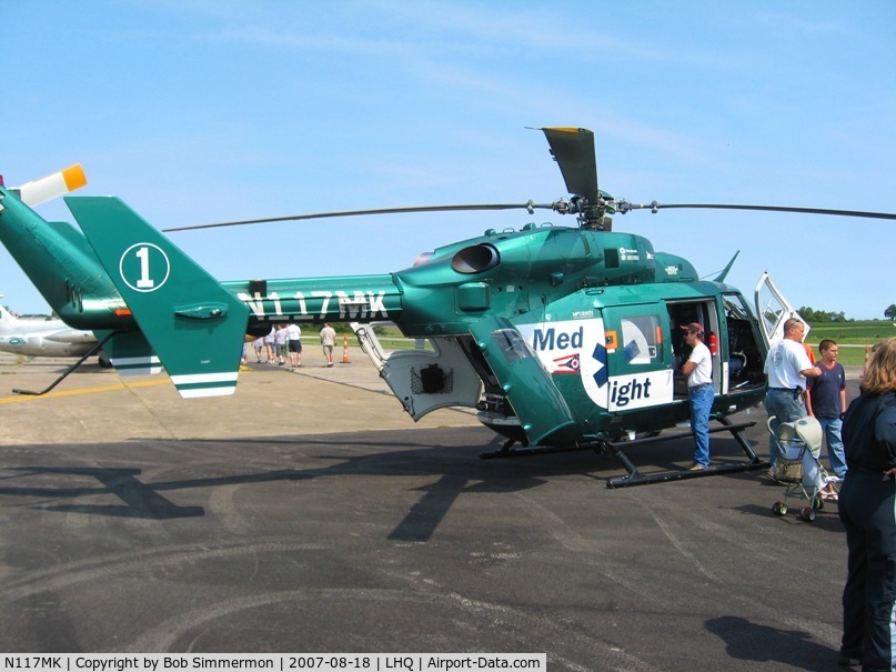 N117MK, 1989 Eurocopter-Kawasaki BK-117B-2 C/N 7196, Air ambulance at Wings of Victory Airshow - Lancaster, OH