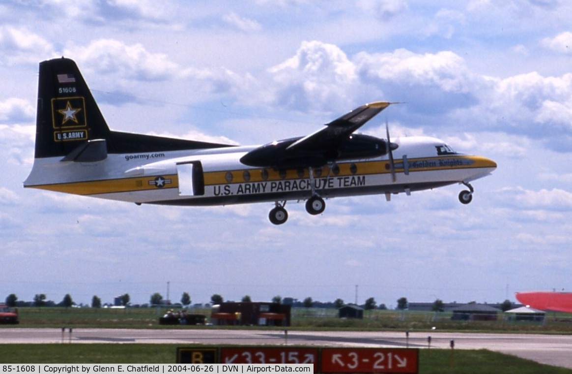 85-1608, 1984 Fokker C-31A (F27-400M) Troopship C/N 10668, C-31A at the Quad Cities Air Show