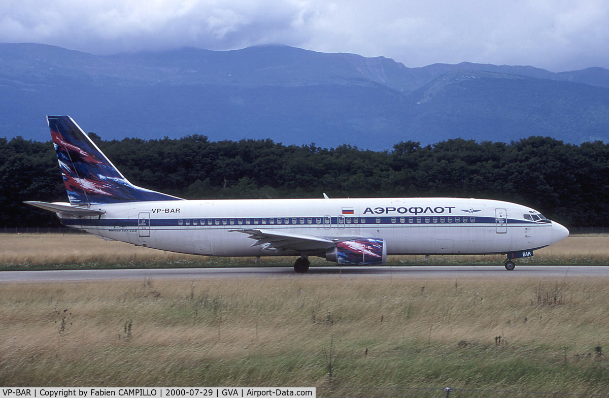 VP-BAR, 1999 Boeing 737-4M0 C/N 29210, Aeroflot