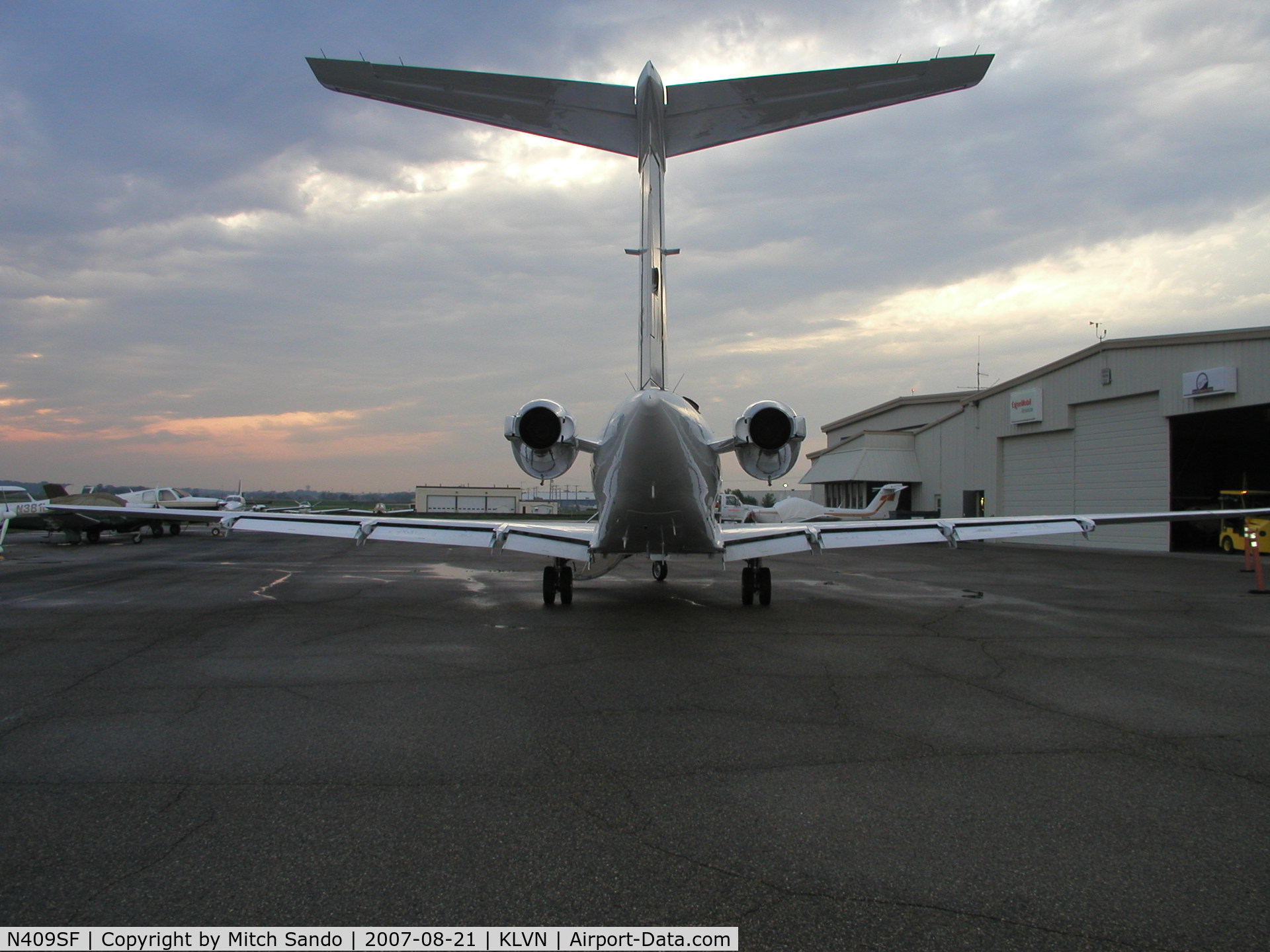 N409SF, 1984 Cessna 650 Citation C/N 650-0029, View from the back of 409SF.