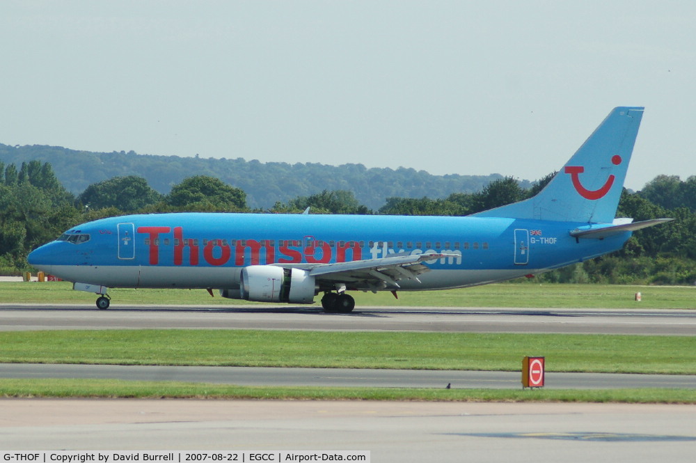 G-THOF, 1995 Boeing 737-3Q8 C/N 26314, Thomson - Landing