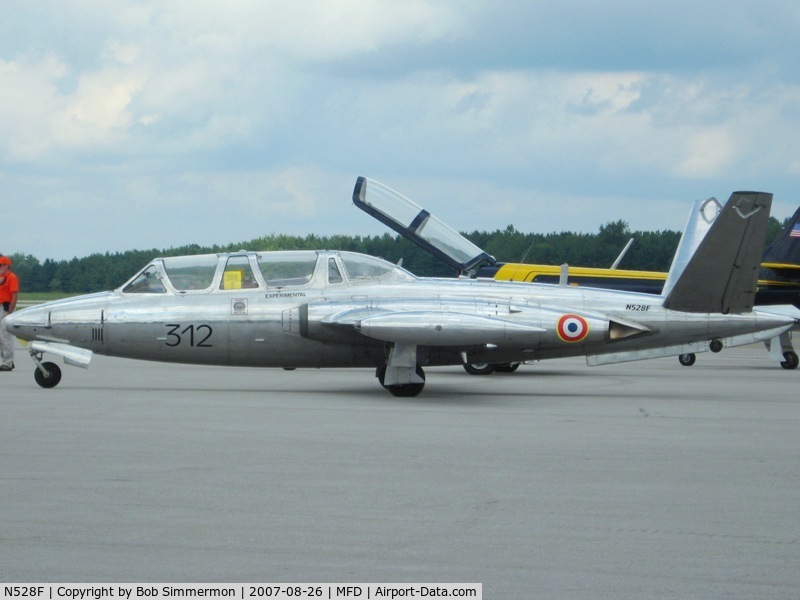 N528F, 1966 Fouga CM-170 Magister C/N 528, EAA MERFI event at Mansfield, OH