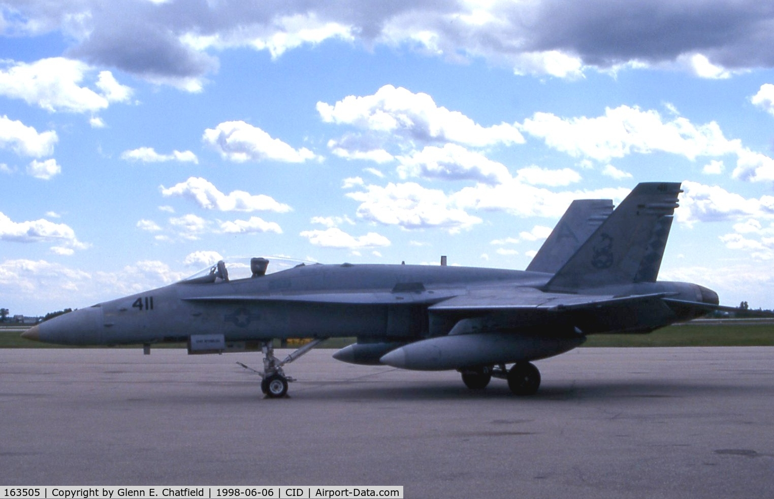 163505, 1988 McDonnell Douglas F/A-18C Hornet C/N 0749, F/A-18C Stopping over