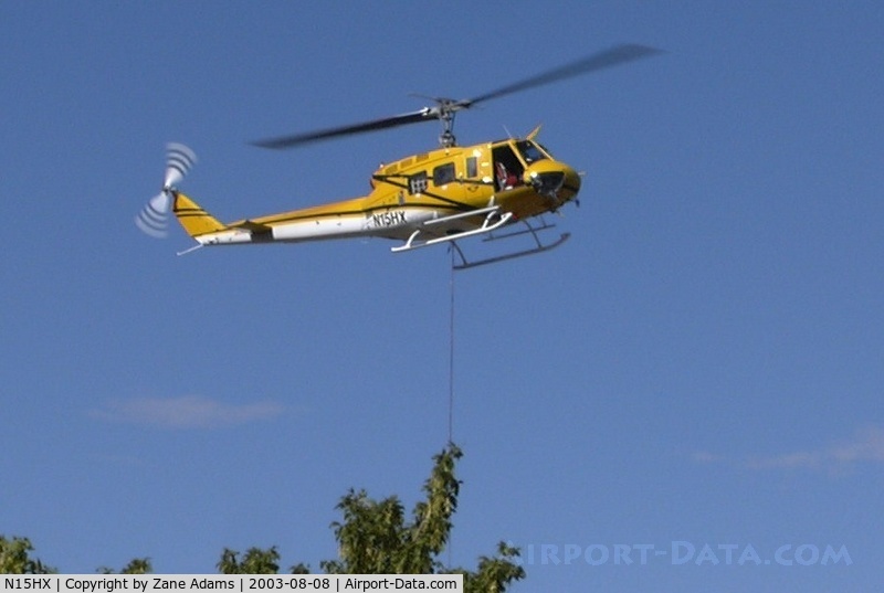 N15HX, 1972 Bell 205A-1 C/N 30117, UH-1 working fire duty in Pecos River Canyon, New Mexico