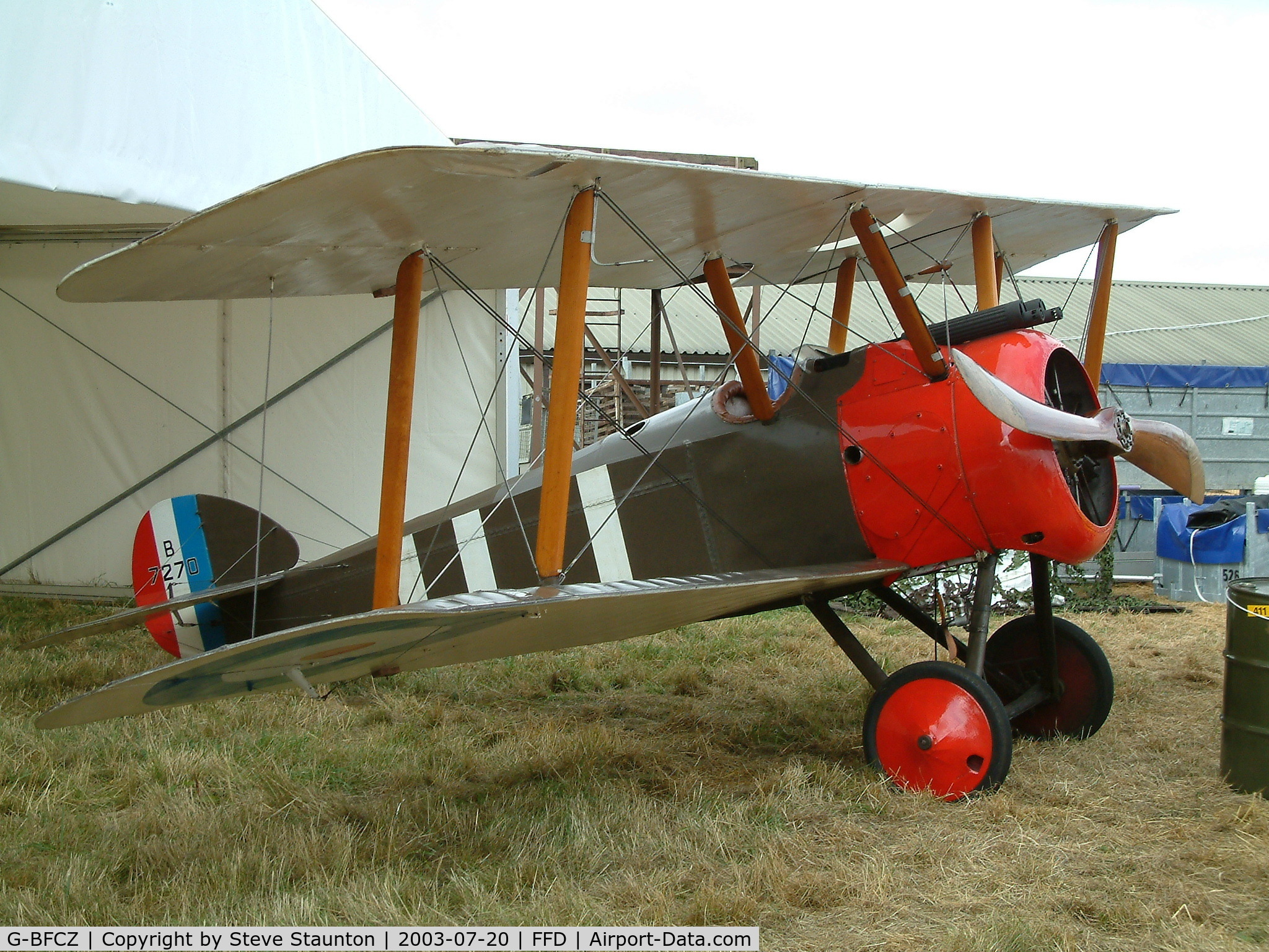 G-BFCZ, 1977 Sopwith F.1 Camel Replica C/N WA2, Royal International Air Tattoo 2003